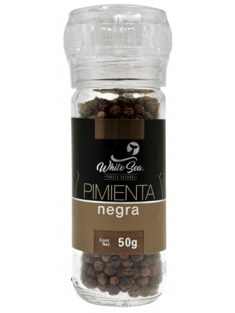 Pimienta Negra White Sea Molinillo Vidrio/Plastico 50 Gr